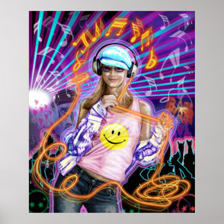 DISK GIRL POSTER
