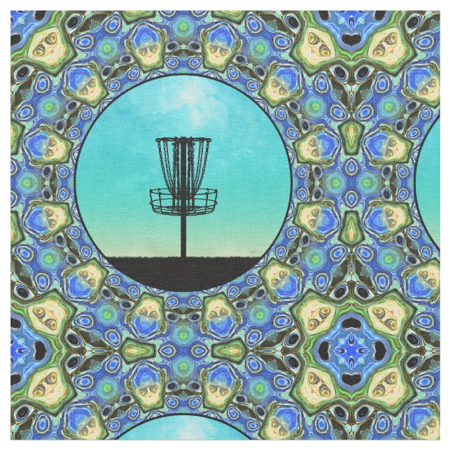 Disk Golf Abstrakt Basket 5 Tyg (Närbild)