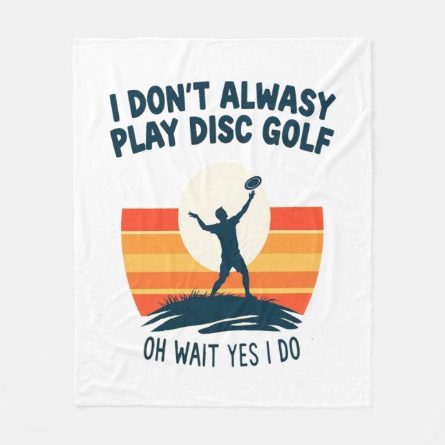 Disk Golf Älskare T-Shirt Design Fleecefilt (Framsidan)