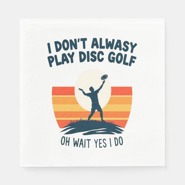 Disk Golf Älskare T-Shirt Design Pappersservett (Framsidan)