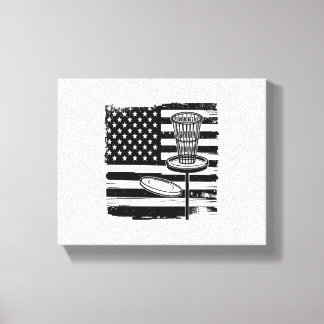 Disk Golf American Flagga Canvastryck