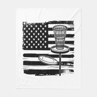 Disk Golf American Flagga Fleecefilt