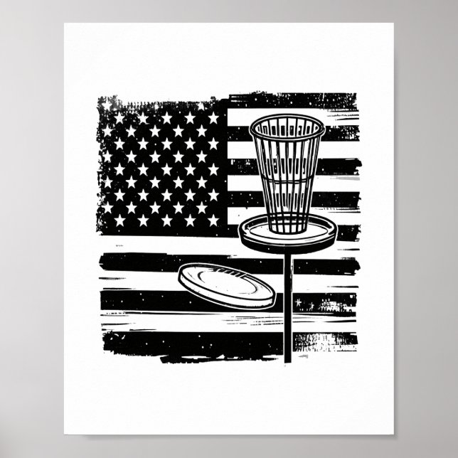 Disk Golf American Flagga Poster (Framsidan)