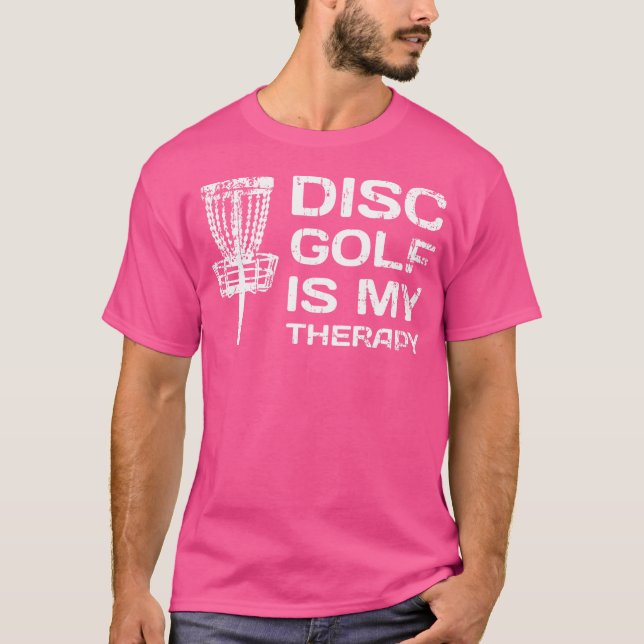Disk Golf är min terapiskiva Golf Frisbee Sport T Shirt (Framsida)