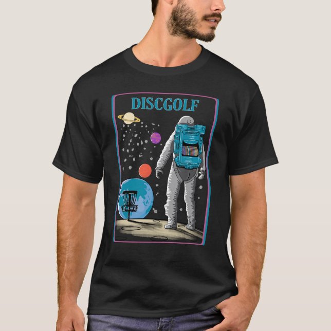 Disk golf Astronaut - Disk Golf T Shirt (Framsida)