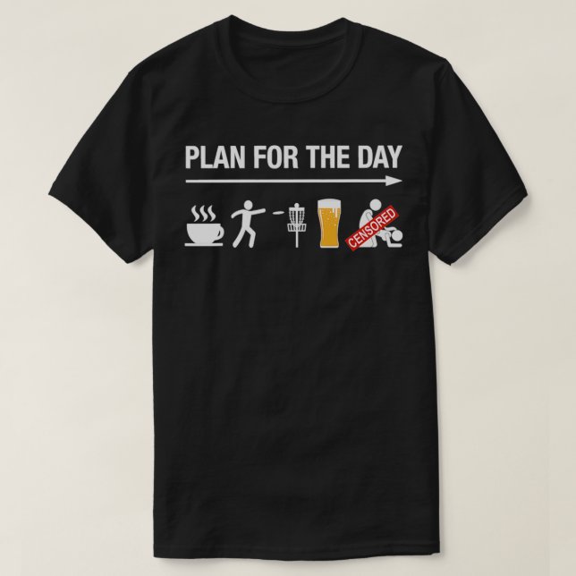 Disk Golf Basket Frisbee Golfing Frolf Coffee Beer T Shirt (Design framsida)