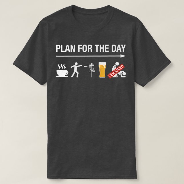Disk Golf Basket Frisbee Golfing Frolf Coffee Beer T Shirt (Design framsida)