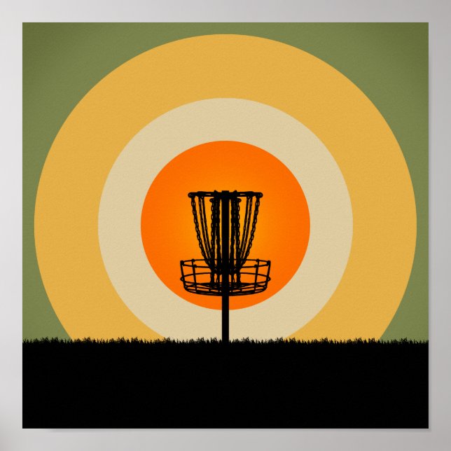 Disk Golf Basket Poster (Framsidan)