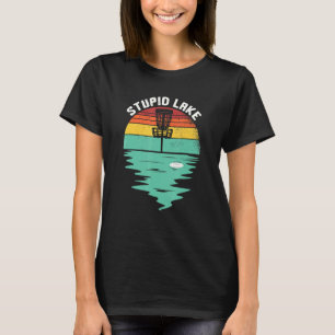 Disk Golf Basket Stupid Sjö Frisbee Frolf Retro D T Shirt