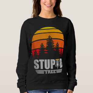 Disk Golf Basket Stupid Träd Frisbee Vintage Retro T Shirt