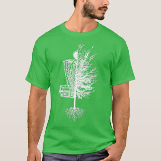 Disk Golf Basket Träd Frisbee Golf Hoodie T Shirt
