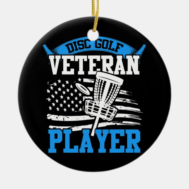 Disk Golf Basket Träd Sports Frisbee Disk Golfing Julgransprydnad Keramik (Framsidan)