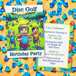 Disk Golf Boy's Födelsedagsfest Inbjudningar