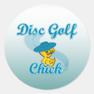 Disk Golf-Chick #3 Runt Klistermärke