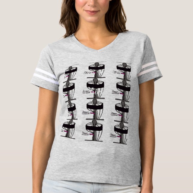 Disk Golf Chick dam shirt Tee (Framsida)