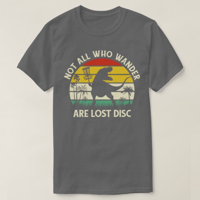 Disk Golf Dinosaur Disk Golfing T Shirt (Design framsida)