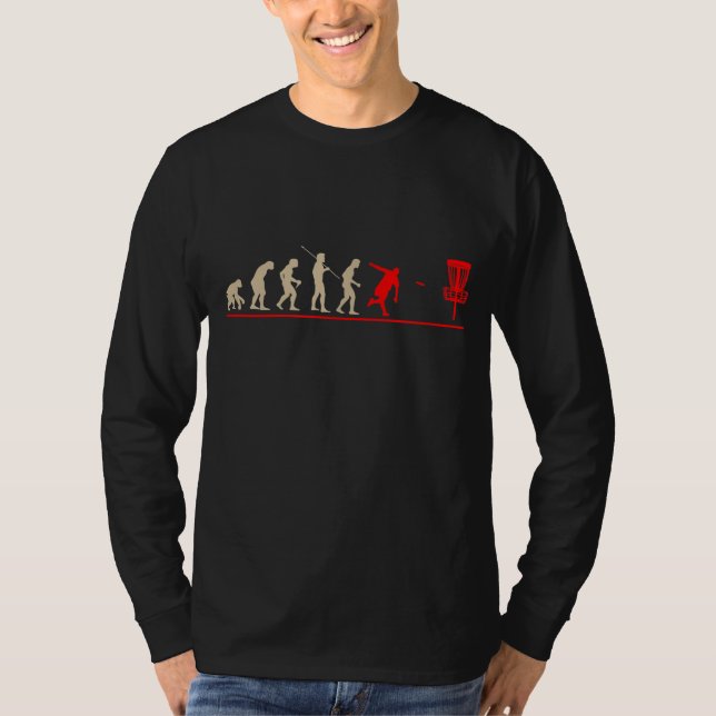 Disk Golf Evolution Frolf Frisbee Gift Discgolf T Shirt (Framsida)