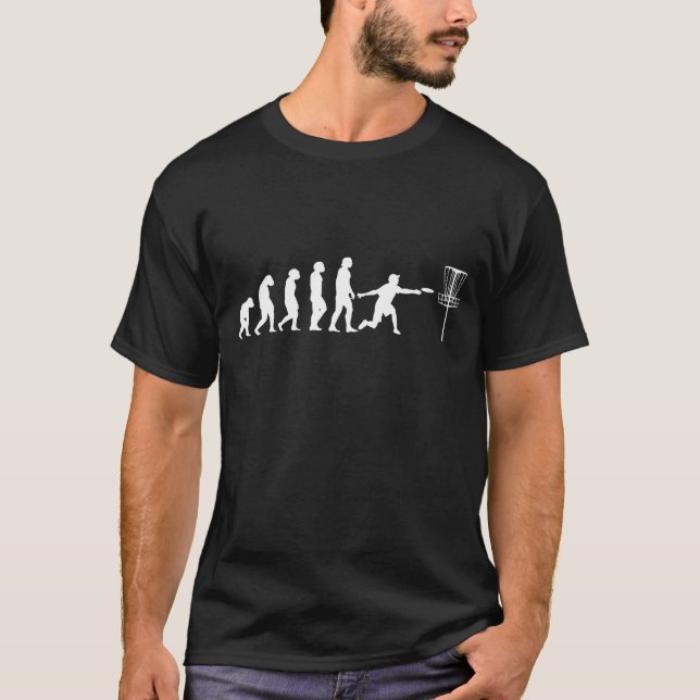 Disk Golf Evolution Funny Disk Golf Player Gift T Shirt (Framsida)