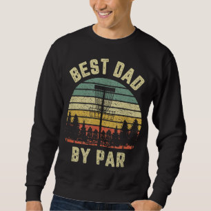 Disk Golf Far Best Pappa by Par Funny Golf Gift Lång Ärmad Tröja
