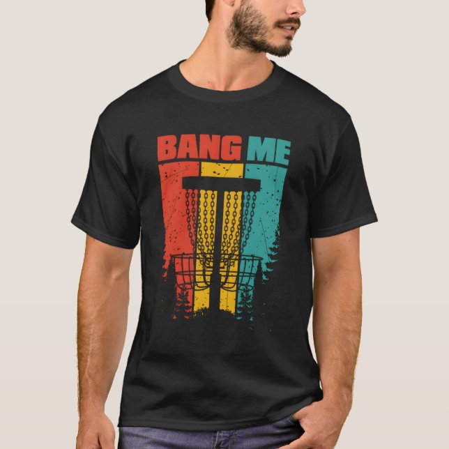 Disk Golf Frisbee Golf Flies Disk Target Basket P T Shirt (Framsida)