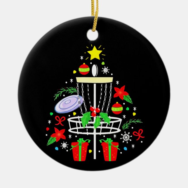 Disk Golf Frisbee jul Ornament Träd Funny (Framsidan)