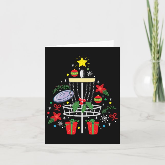 Disk Golf Frisbee jul Ornament Träd Funny Gi Kort (Framsida)