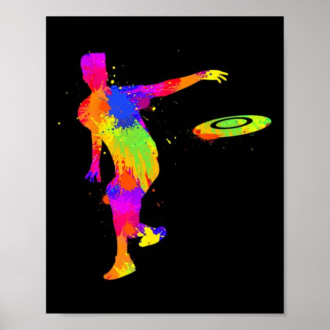 Disk Golf Frisbee Manar Boys Kids Poster (Framsidan)