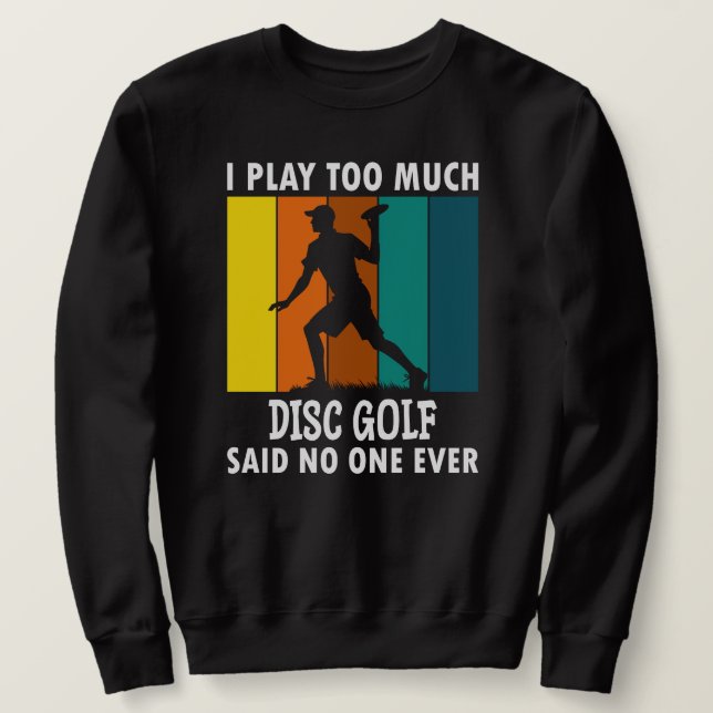 Disk Golf Funny som säger Retro Disk Golf Lång Ärmad Tröja (Design framsida)