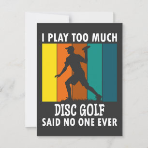 Disk Golf Funny som säger Retro Disk Golf Vykort