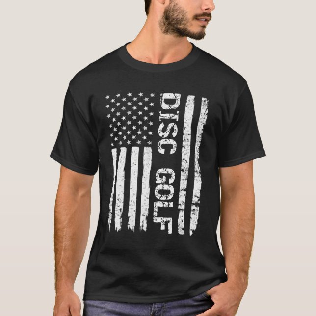 Disk Golf Gifts Usa Disk Golfing T Shirt (Framsida)