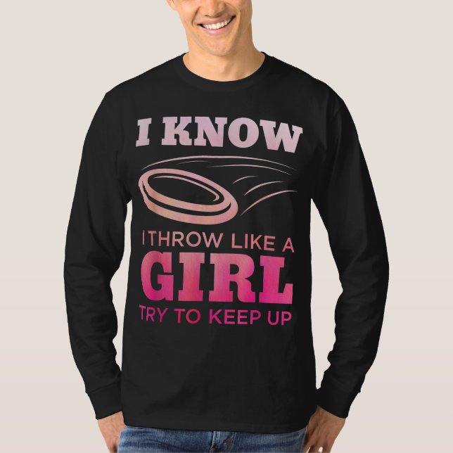 Disk Golf Girl Funny Disk Golfing Älskare Player G T Shirt (Framsida)