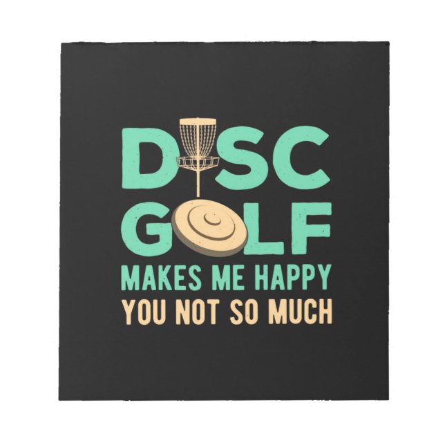 Disk Golf gör mig Lycklig Anteckningsblock (Framsida)