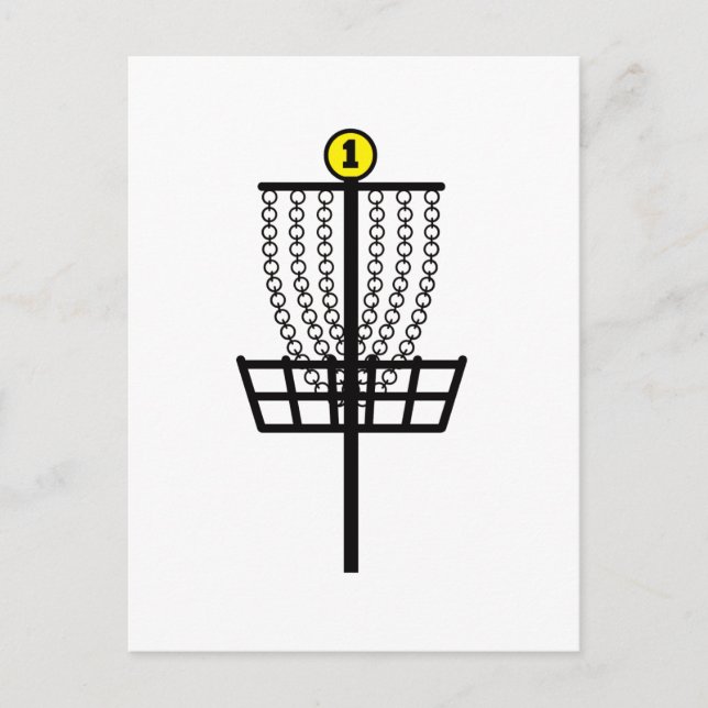 Disk Golf Hål Vykort (Framsida)