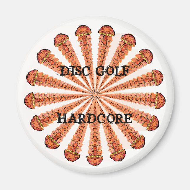 DISK GOLF HARDCORE MAGNET (Framsidan)