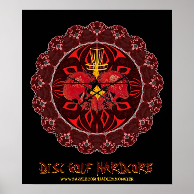 DISK GOLF HARDCORE POSTER (Framsidan)