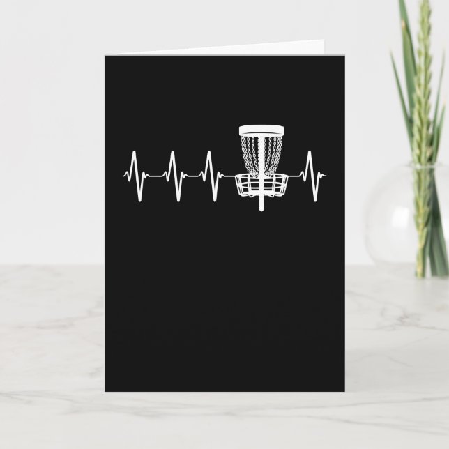 Disk Golf Heartslag EKG Kärlek Disk Golf Player Kort (Framsida)
