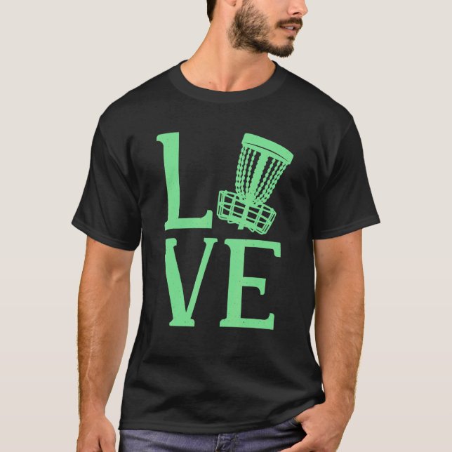 Disk Golf Kärlek 2 T Shirt (Framsida)