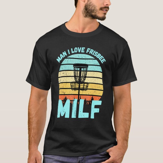 Disk Golf Man I Kärlek Frisbee Retro Disk Golf T Shirt (Framsida)