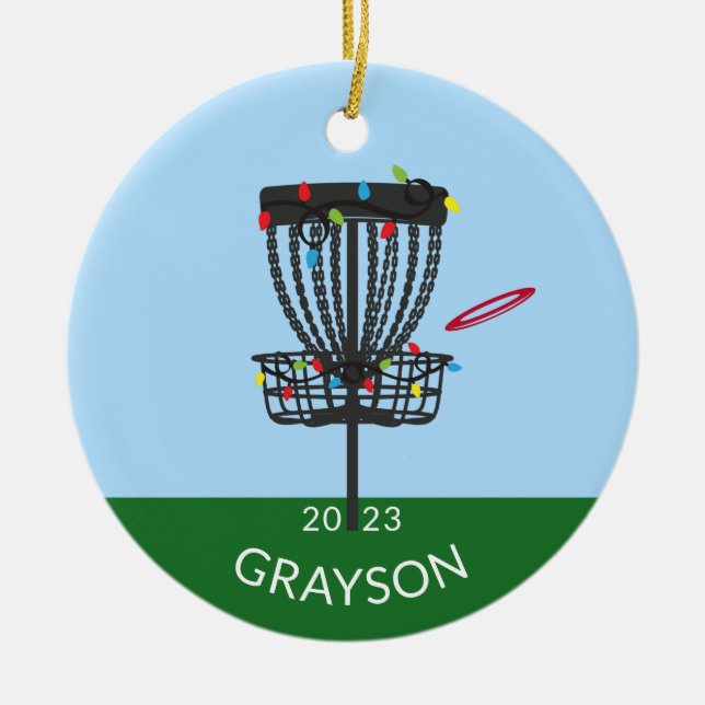 Disk Golf Monogram Ornament (Framsidan)