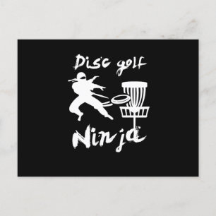 Disk Golf Ninja Golfer Frisbee Player-sport Helg Vykort