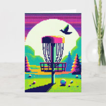 Disk Golf Pin Pixel Art Birthday