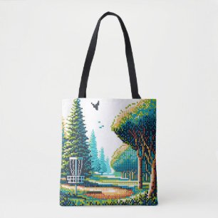 Disk Golf Pixel Art Tygkasse