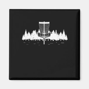 Disk Golf Player Forest Sport Frisbee Disk Golfing Magnet