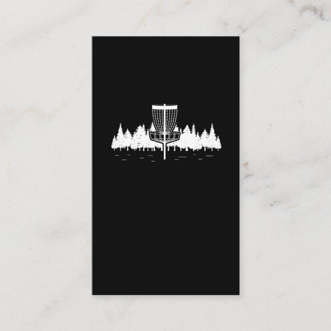 Disk Golf Player Forest Sport Frisbee Disk Golfing Visitkort (Framsida)