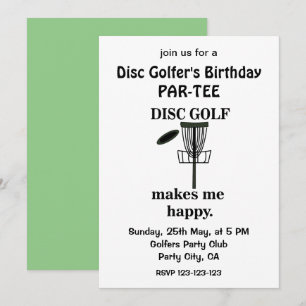 Disk Golf Player Golfers Birthday Disk Golf Inbjudningar