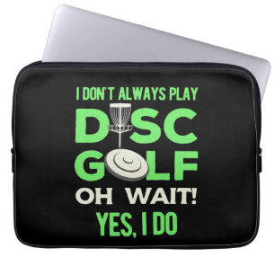 Disk Golf Player Jag spelar inte alltid skivgolf Laptop Fodral