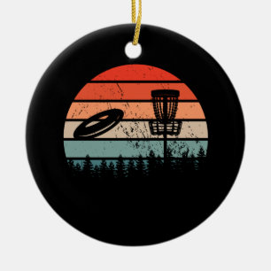Disk Golf Retro Julgransprydnad Keramik