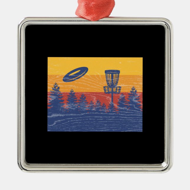 Disk Golf Retro Julgransprydnad Metall (Framsidan)