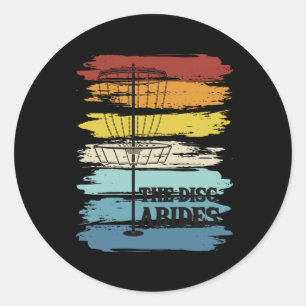 Disk Golf Retro Runt Klistermärke