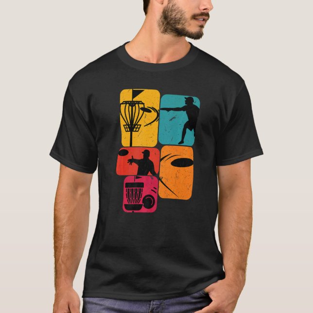 Disk Golf Retro T Shirt (Framsida)